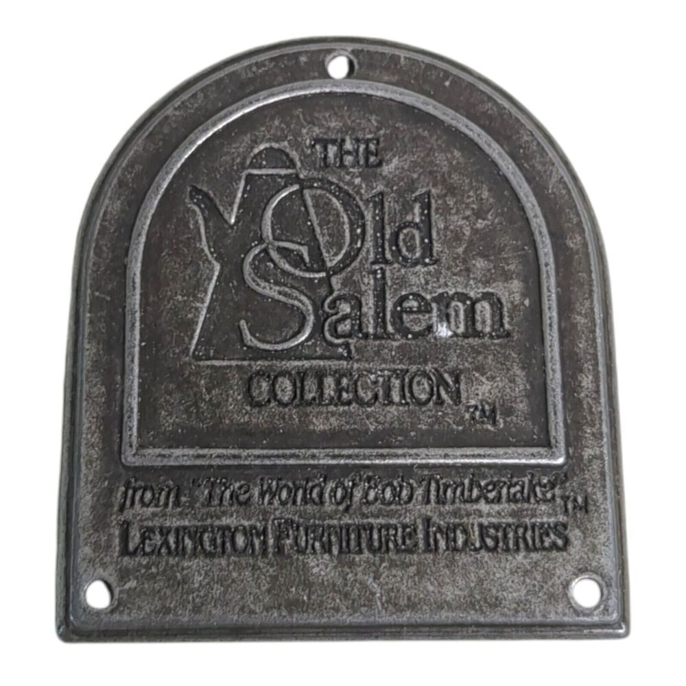 Lexington The Old Salem Collection Logo Nameplate Plaque Badge Emblem 2" x 1.75"